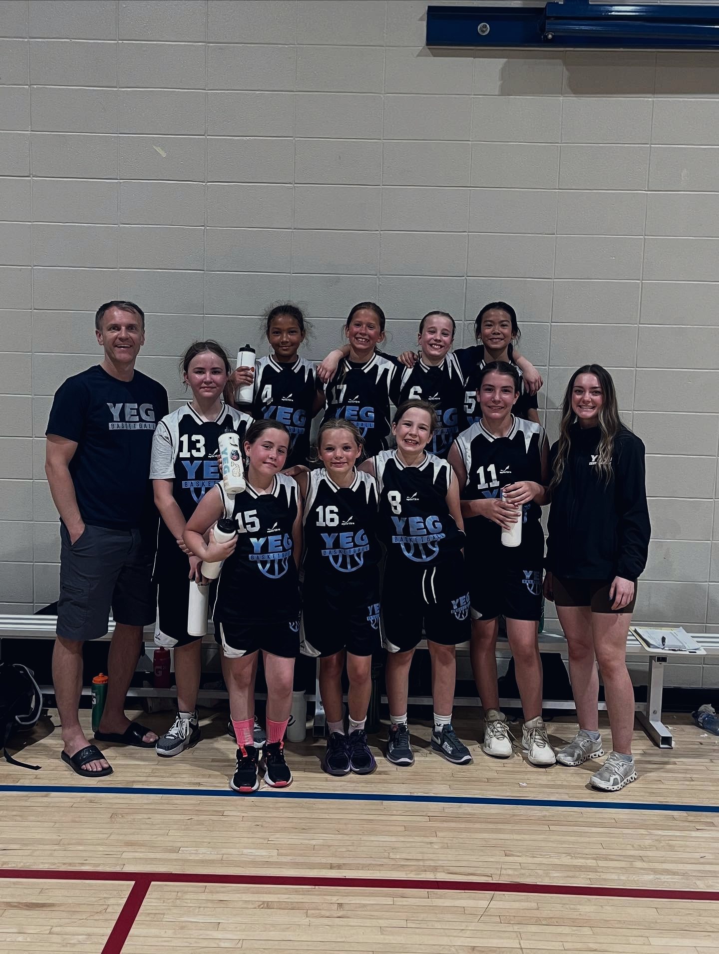 YEG BASKETBALL girls team at a Calgary tournament